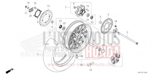 REAR WHEEL CL500AP de 2023